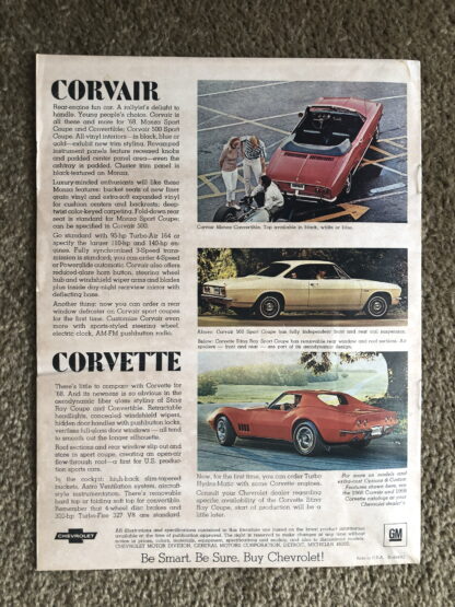 1968 Chevrolet Range Brochure Corvette Chevelle Camaro Corvair Bel Air - Image 7