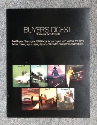 1970 Ford Range Buyers Guide Brochure Mustang, Falcon, Torino, Galaxie