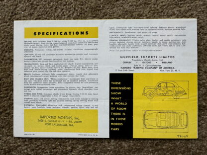 1951 Morris Minor Brochure - Image 2