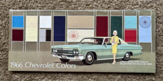 1966 Chevrolet Range Paint Colours Brochure Impala, Caprice, Corvette, Nova