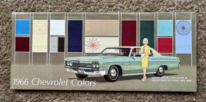 1966 Chevrolet Range Paint Colours Brochure Impala, Caprice, Corvette, Nova