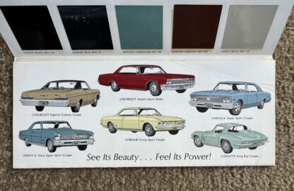 1966 Chevrolet Range Paint Colours Brochure Impala, Caprice, Corvette, Nova - Image 2