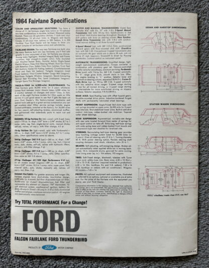 1964 Ford Fairlane Brochure - Image 9