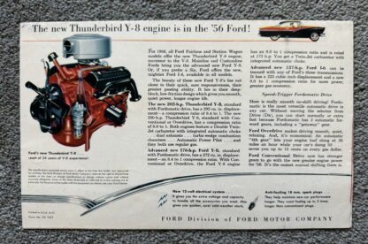 1956 Ford Range Brochure Fairlane, Custom, Wagons, Thunderbird - Image 8