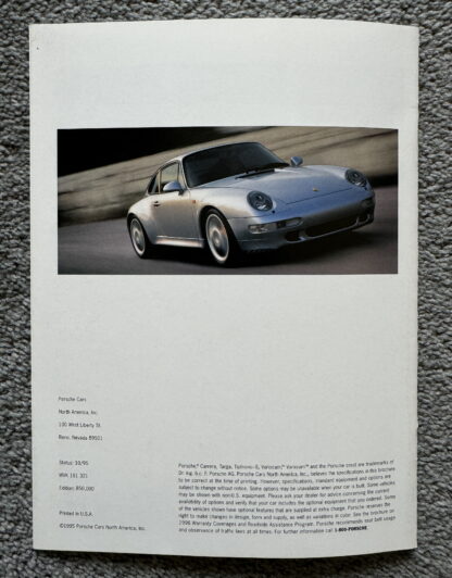 1996 Porsche 911 Range Brochure - Image 9