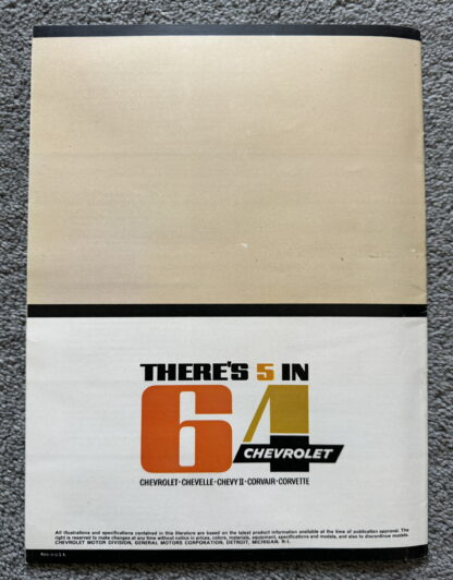 1964 Chevrolet Range Brochure Corvette Impala Corvair Bel Air Biscayne - Image 11