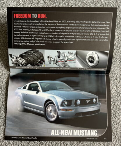 2005 Ford Premium Range Brochure Mustang, GT, Thunderbird - Image 3