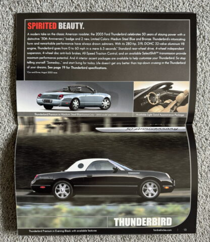2005 Ford Premium Range Brochure Mustang, GT, Thunderbird - Image 9
