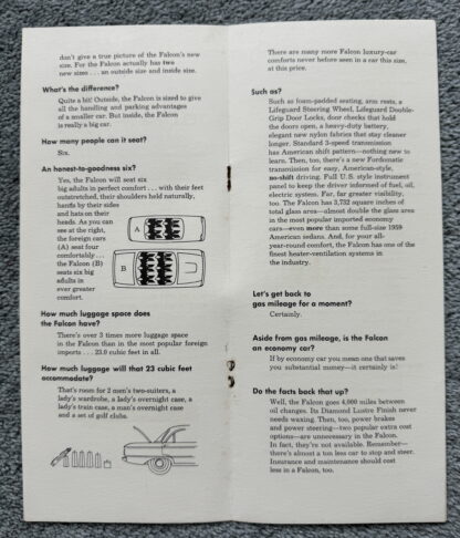 1959 Ford Falcon Q&A Brochure - Image 4