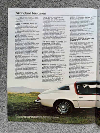 1977 Chevrolet Camaro Brochure - Image 4
