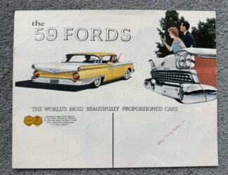 1959 Ford Range Brochure Fairlane, Thunderbird, Custom, Wagons