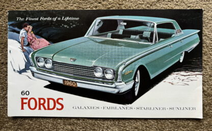 1960 Ford Range Full Brochure Fairlane, Galaxie, Starliner, Sunliner