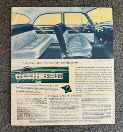 1954 Ford Range Brochure Crestline, Customline, Mainline, Wagons - Image 2