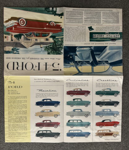 1954 Ford Range Brochure Crestline, Customline, Mainline, Wagons - Image 6