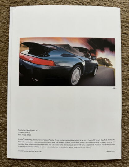 1997 Porsche 911, Boxter Brochure - Image 13