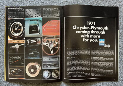 1971 Plymouth Chrysler Range Brochure Valiant, Fury, Barracuda, Satellite - Image 10