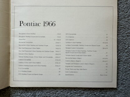 1966 Pontiac Range Brochure GTO, Bonneville, Grand Prix, Ventura, Catalina - Image 3
