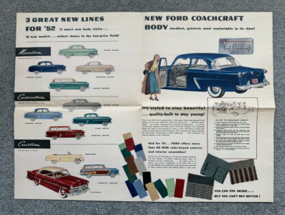1952 Ford Range Brochure Crestline, Customline, Mainline, Wagons - Image 3