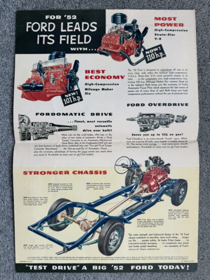 1952 Ford Range Brochure Crestline, Customline, Mainline, Wagons - Image 7