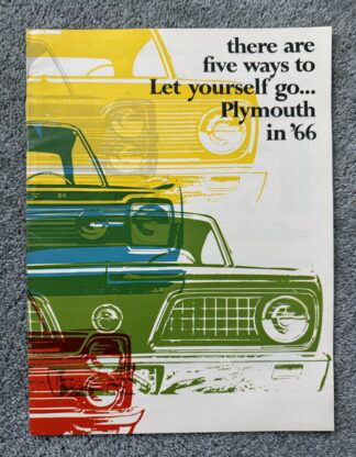 1966 Plymouth Range Brochure Valiant, Fury, Barracuda, Belvedere, VIP