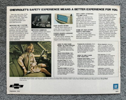 1974 Chevrolet Range Brochure Corvette Chevelle Camaro Impala Vega Nova - Image 16