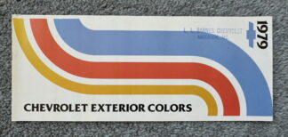 1979 Chevrolet Range Paint Colours Brochure Impala, Caprice, Camaro, Nova