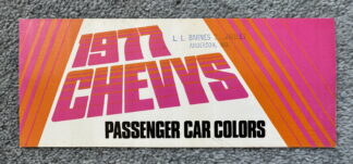 1979 Chevrolet Range Paint Colours Brochure Impala, Caprice, Camaro, Nova