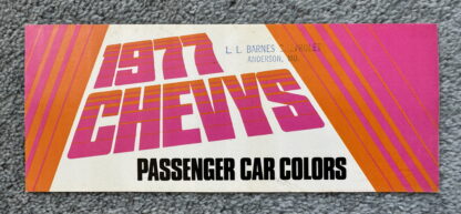 1979 Chevrolet Range Paint Colours Brochure Impala, Caprice, Camaro, Nova