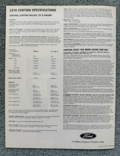 1970 Ford Cortina Brochure - Image 9