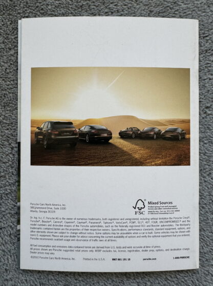 2010 Porsche Range Brochure, 911, Carrera, Cayman, Cayenne, Panamera, Boxster - Image 13