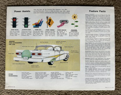 1958 Ford Range Brochure Fairlane, Custom, Wagons, Thunderbird - Image 3