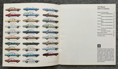 1972 Buick LeSabre, Riviera, Skylark, GS, Electra Range Brochure - Image 2