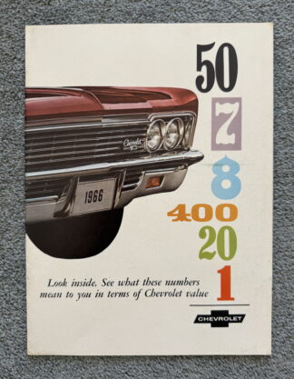 1966 Chevrolet Range Brochure Impala, Caprice, Bel Air, Biscayne, Corvette