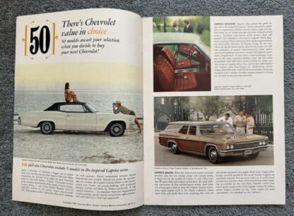 1966 Chevrolet Range Brochure Impala, Caprice, Bel Air, Biscayne, Corvette - Image 2