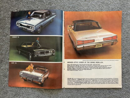 1966 Dodge Range Monaco. Coronet, Dart, Polara, Brochure - Image 3