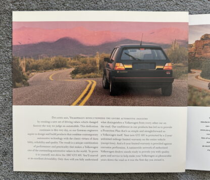 1987 Volkswagen Golf GTi Brochure - Image 2