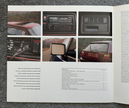 1987 Volkswagen Golf GTi Brochure - Image 7