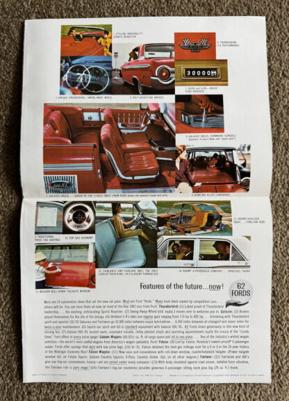 1962 Ford Range Brochure Falcon, Fairline, Thunderbird, Galaxie, Wagons - Image 4