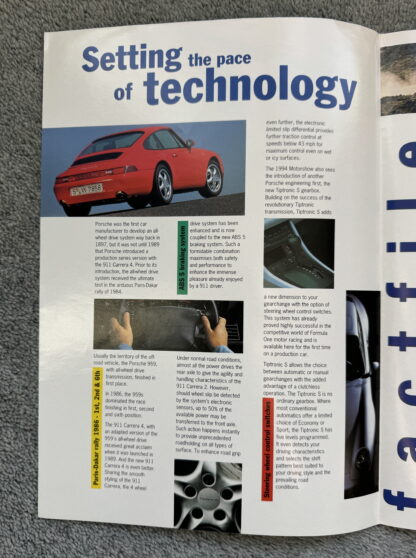 1994 Porsche 911, 968, 928, Carrera Brochure - Image 2