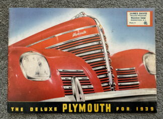 1939 Plymouth De Luxe Range Brochure