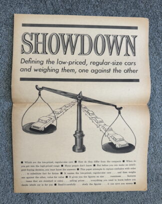 1961 Dodge, Ford, Chevrolet, Oldsmobile, Pontiac Range Comparison Brochure
