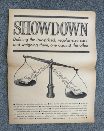 1961 Dodge, Ford, Chevrolet, Oldsmobile, Pontiac Range Comparison Brochure