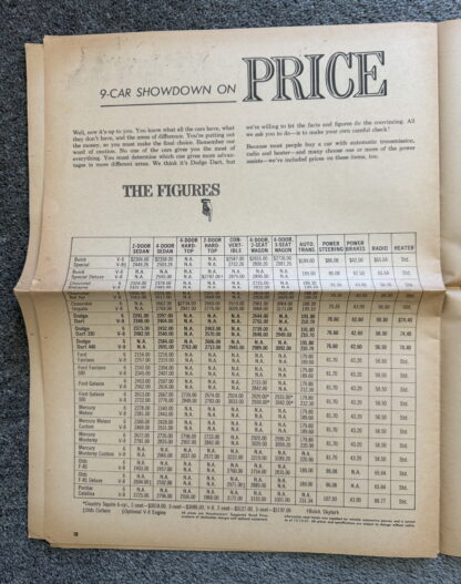 1961 Dodge, Ford, Chevrolet, Oldsmobile, Pontiac Range Comparison Brochure - Image 11