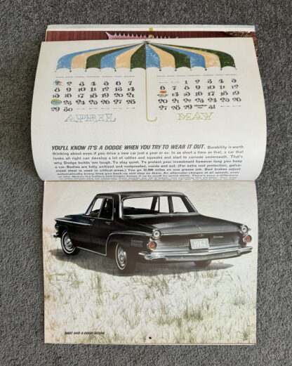 1962 Dodge Dart, Lancer Calendar Brochure - Image 5