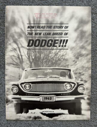 1962 Dodge Dart 440 Brochure