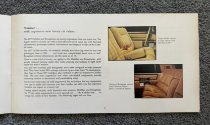 1977 Cadillac Range Brochure Fleetwood Brougham, DeVille - Image 3