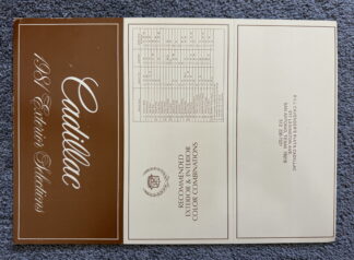 1981 Cadillac Range Exterior Colours Brochure