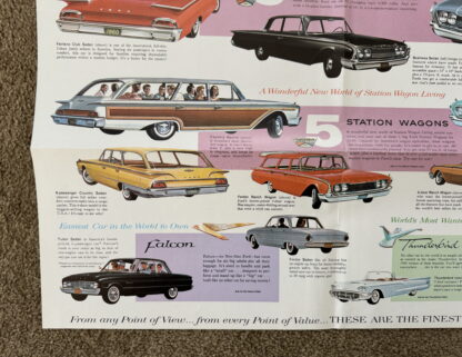 1960 Ford Range Brochure Falcon, Fairlane, Thunderbird, Galaxie, Wagons - Image 4
