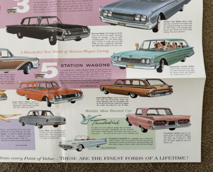 1960 Ford Range Brochure Falcon, Fairlane, Thunderbird, Galaxie, Wagons - Image 5