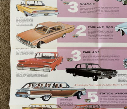 1960 Ford Range Brochure Falcon, Fairlane, Thunderbird, Galaxie, Wagons - Image 7